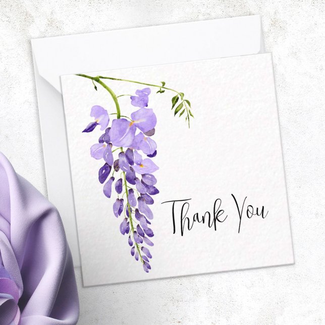 Lila Wisteria Personalisiert Danke Note Card Mitteilungskarte (Von Creator hochgeladen)