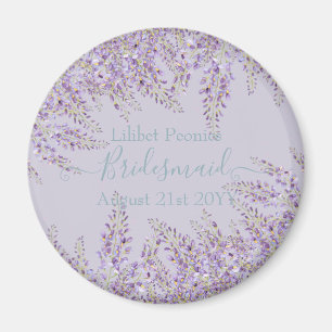 Lila Wisteria Sage Blumengarten Hochzeit Magnet