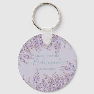 Lila Wisteria Sage Blumengarten Hochzeit Schlüsselanhänger