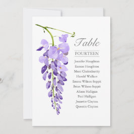 Lila Wisteria Single Hochzeitstabelle Einladung