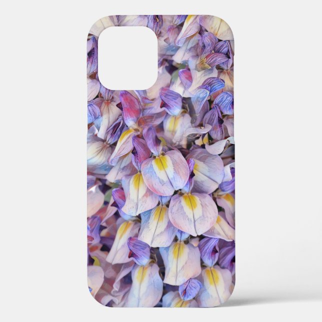 Lila Wisteria Spring Blumen Art Phone Case (Rückseite)
