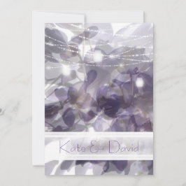 ©Lila Wisteria String Lights Mason Jars Wedding Einladung