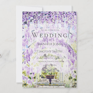 Lila-Wisteria-Tunnel-Hochzeitseinladung  Einladung