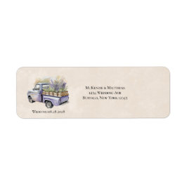 Lila Wisteria Vintag Truck Wedding Address
