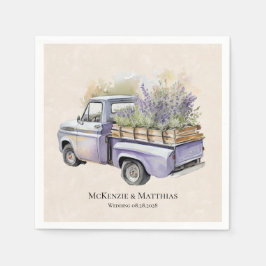 Lila Wisteria Vintag Truck Wedge Serviette