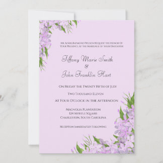 Lila Wisteria Wedding Einladungen
