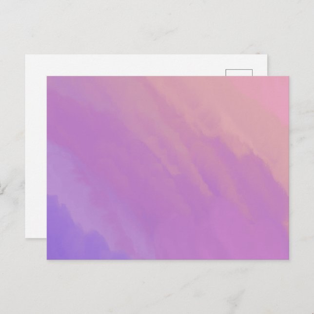 Lila Wolken bei Twilight Postkarte (Vorne/Hinten)