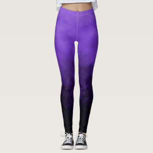 Lila Wolken-Verrauchter Damast Glamour Mode Leggings