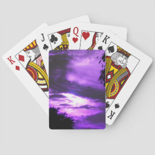 Lila Wolkendecker Spielkarten