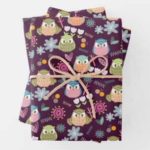 Lila Wrackpapier Geschenkpapier Set