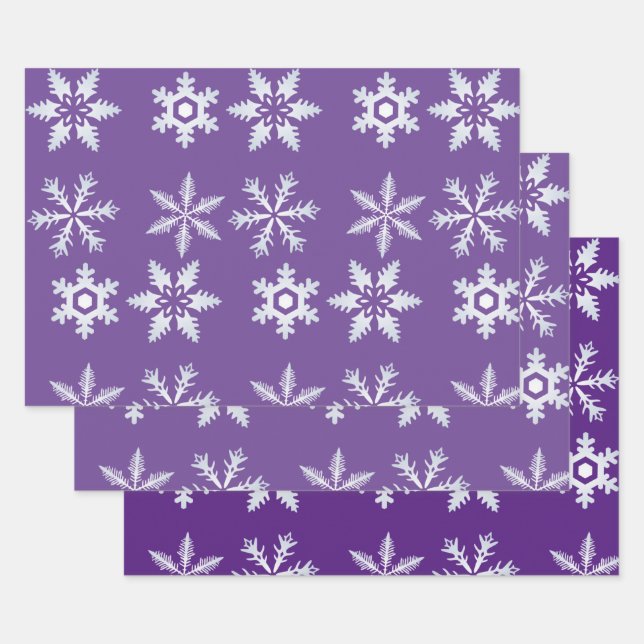 Lila Wrapping Paper Flachblatt Geschenkpapier Set (Set)