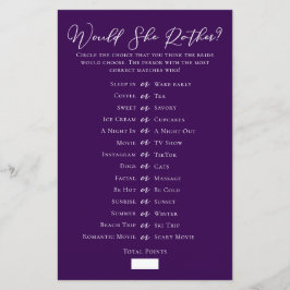 Lila würde sie eher Brautparty spielen