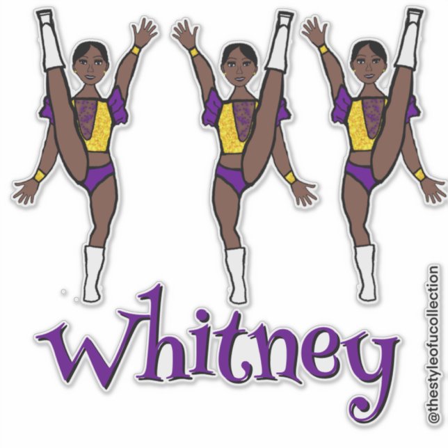 Lila Yellow Majorette Dancer #1 Aufkleber (Vorderseite)