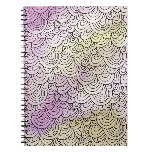 Lila Yellow Mermaid Notizblock (Vorderseite)