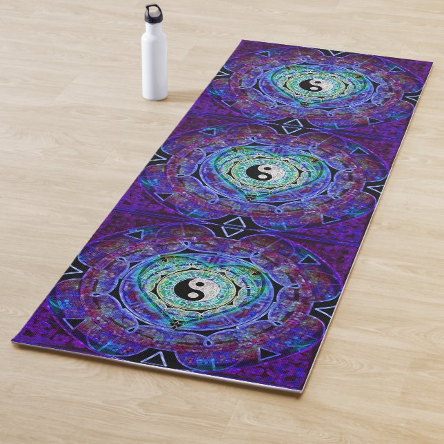 Lila Yin Yang Herz-Yoga-Matte Yogamatte (Beispiel)