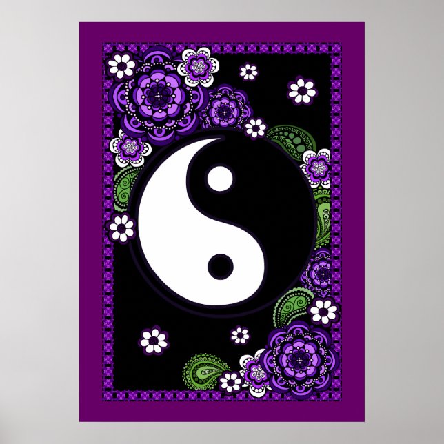 Lila Yin Yang Poster (Vorne)