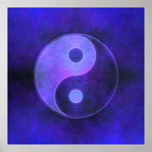 Lila Yin Yang Poster