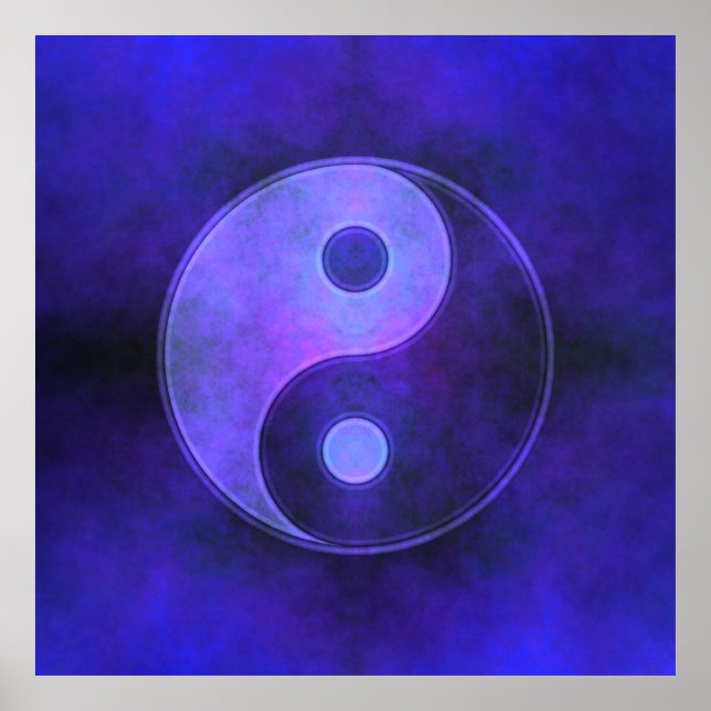 Lila Yin Yang Poster (Vorne)
