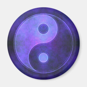 Lila Yin Yang Symbol Magnet