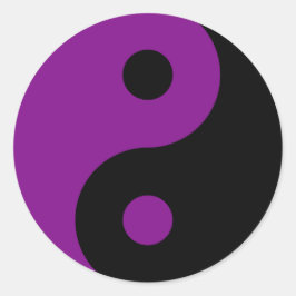 Lila Yin Yang Symbol Sticker