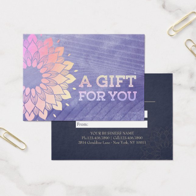 Lila Yoga Instructor Rose Gold Mandala (Büro)