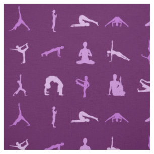 Lila Yoga-Posen Stoff