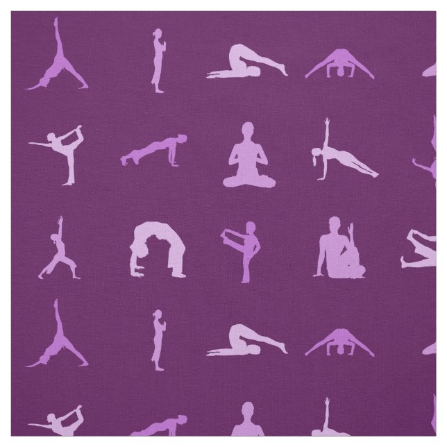 Lila Yoga-Posen Stoff (Muster)