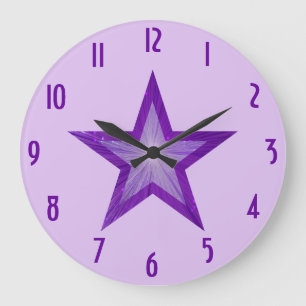 Lila "Zahlen" rund um die Uhr lila