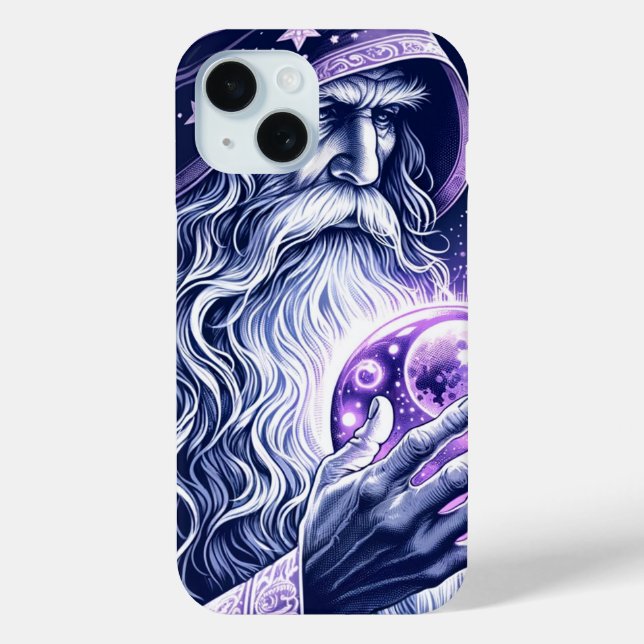 Lila Zauberer für Kristallkugel im Himmelsraum Case-Mate iPhone Hülle (Rückseite)