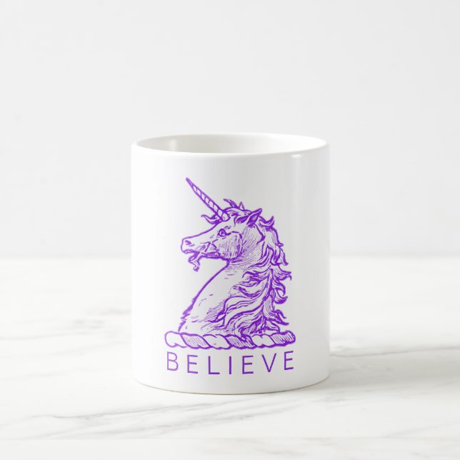Lila Zauberspruch des Unicorn Kaffeetasse (Mittel)