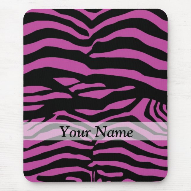 Lila Zebra-Druckmuster Mousepad (Vorne)