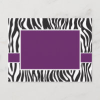 Lila Zebra Invite