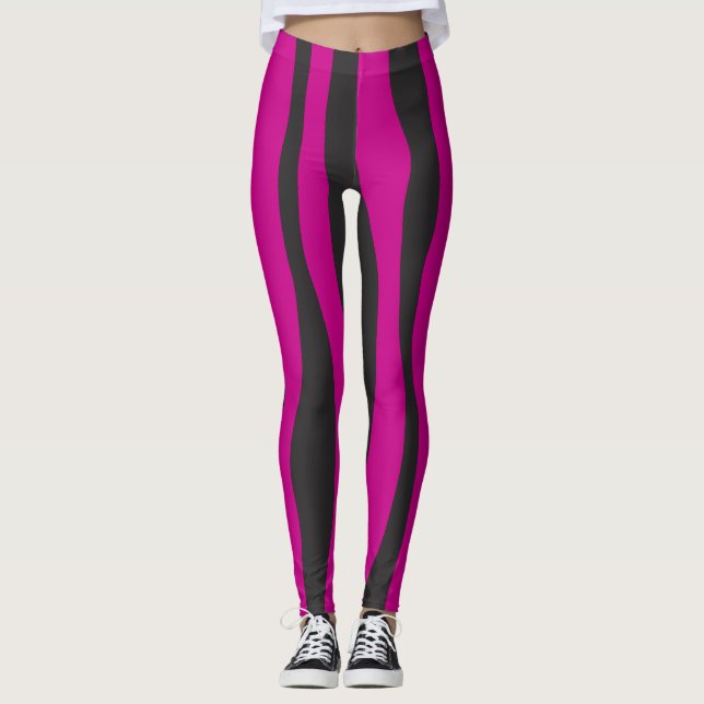 Lila Zebra Leggings (Vorderseite)
