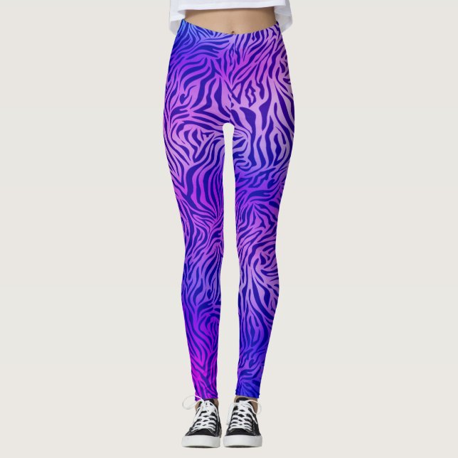 lila Zebra-Leggings Leggings (Vorderseite)