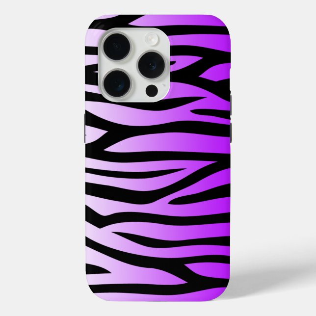 Lila Zebra-Muster Case-Mate iPhone Hülle (Rückseite)