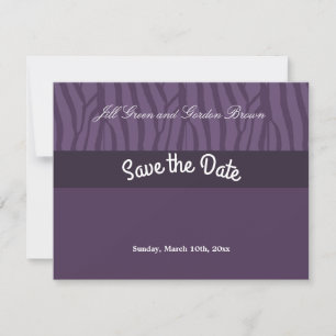Lila Zebra Muster Save the Date