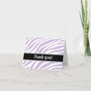 Lila Zebra Print Dankeschön Karte