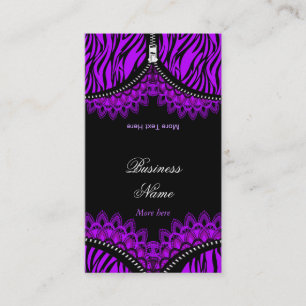 Lila ZEBRA-Umklapp-Corsage Schwarz Visitenkarte