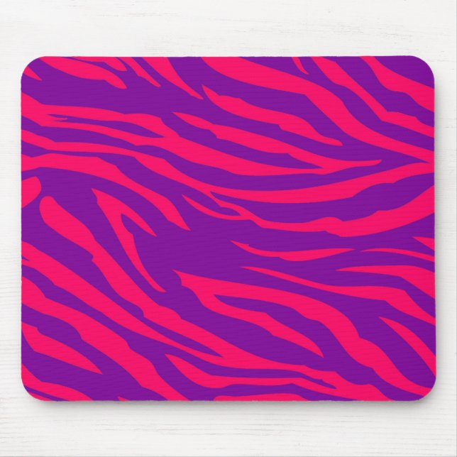 Lila Zebra-Zebra-Print, Personalisiert Mousepad (Vorne)