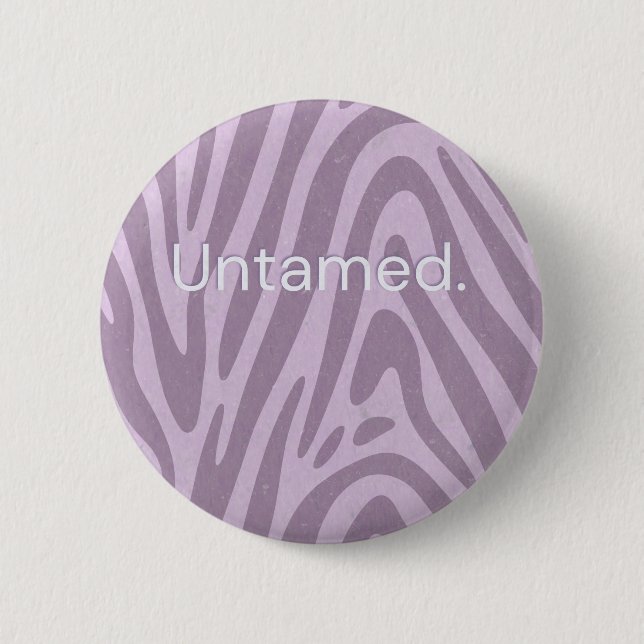 Lila Zebradruck-Tasche Button (Vorderseite)