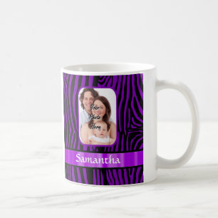 Lila Zebradruck Tasse
