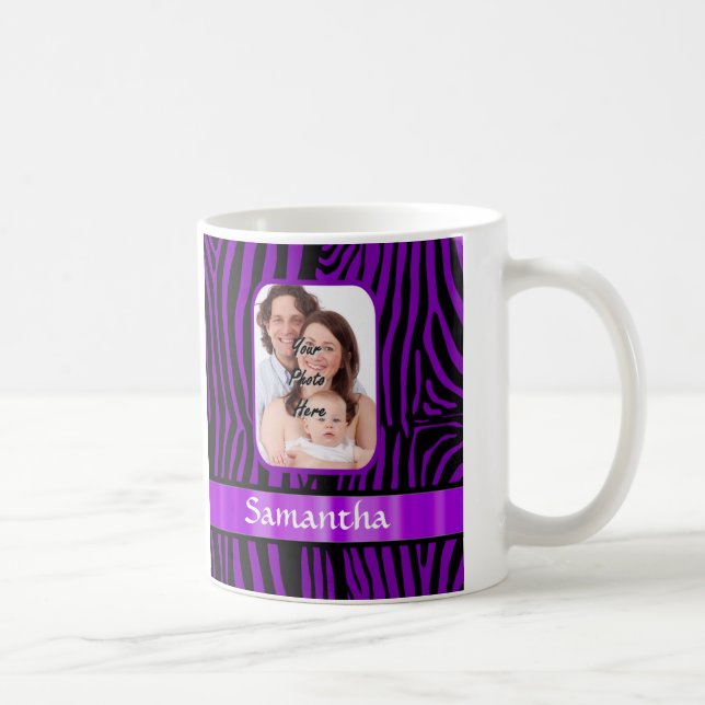 Lila Zebradruck Tasse (Rechts)