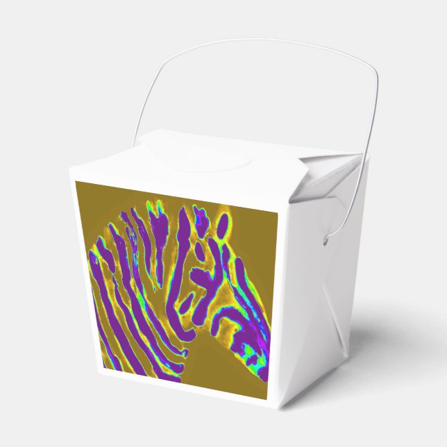 Lila Zebrakunst Geschenkschachtel (Vorderseite)