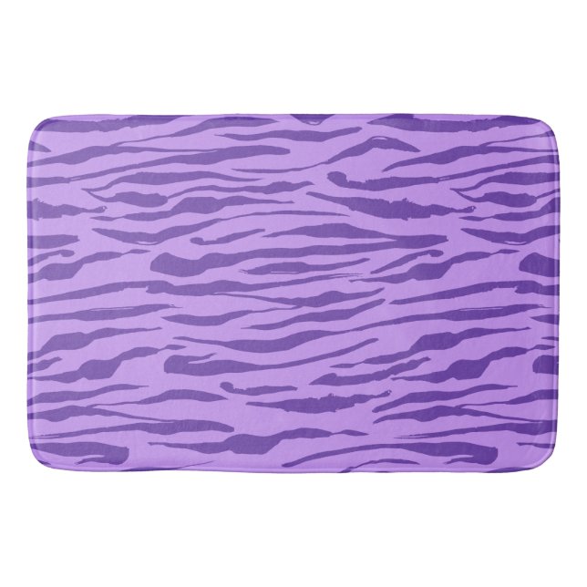 Lila Zebrastreifen-Muster Badematte (Vorderseite)