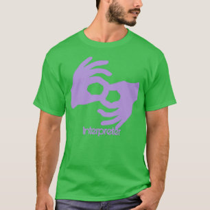 Lila Zeichen für Dolmetscher T-Shirt