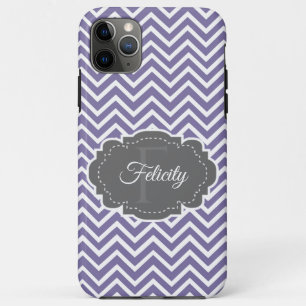 Lila Zickzack Personalisiert Case-Mate iPhone Hülle