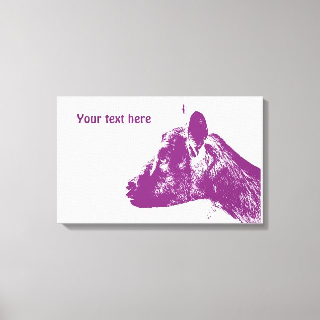 Lila Ziegenblume Leinwanddruck (Vorderseite)