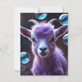 Lila ZiegenPostkarte Postkarte