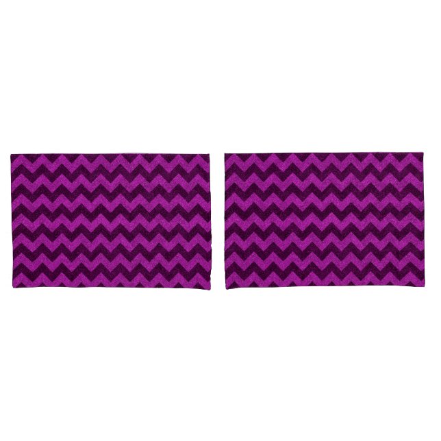 Lila Zig Zag Glitzer Kissenbezug (Vorderseite-Set)