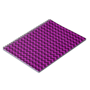 Lila Zig Zag Glitzer Notizblock